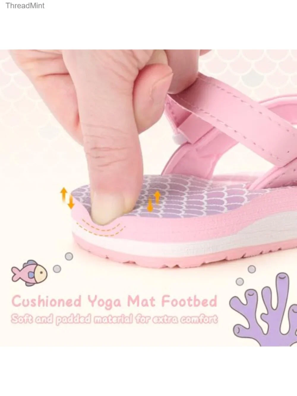 Toddler Flip Flops Girls Boys Kids Slip on Sandals Non-Slip EVA